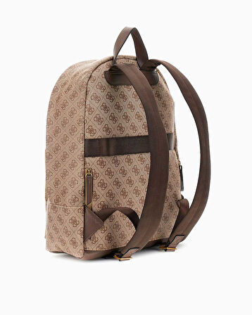 Guess Milano Compact Monogram Desenli Sırt Çantası | STD