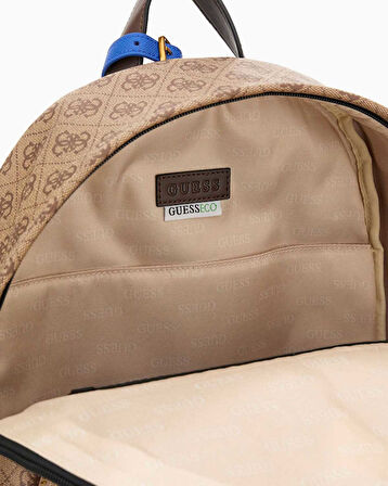 Guess Milano Compact Monogram Desenli Sırt Çantası | STD