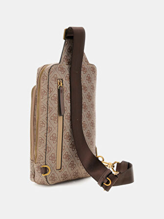Guess Milano Erkek Bej/Kahverengi Çapraz Askılı Çanta HMMILOP5226-BBO