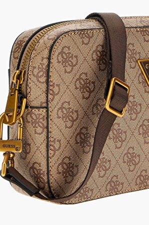Guess Kadın Kahverengi Milano Mini Kamera Çantası