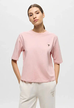 Guess Kadın Pembe Colette Salaş Tişört