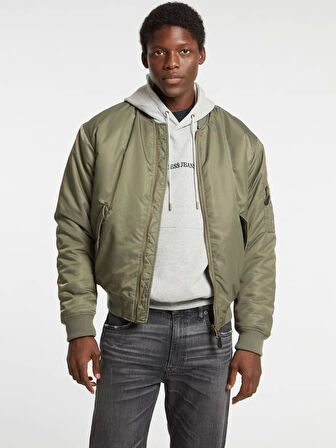 Guess Gj Bomber Erkek Haki Bomber Ceket M5RL81WHAA2-G8EV