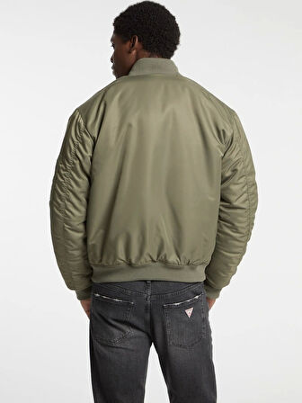 Guess Gj Bomber Erkek Haki Bomber Ceket M5RL81WHAA2-G8EV