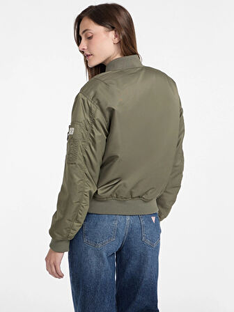 Guess Gj Bomber Kadın Haki Bomber Ceket W5RL81WHAA2-G8EV