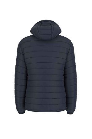 Erkek  GJ Kapüşonlu Şişme Mont - Lacivert | M