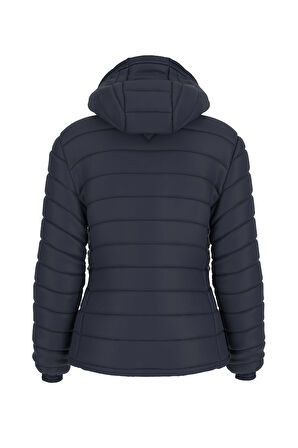 Kadın Gj Kapüşonlu Mont - Lacivert | L