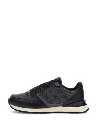 Guess Erkek Siyah 4G Logolu   Sneaker