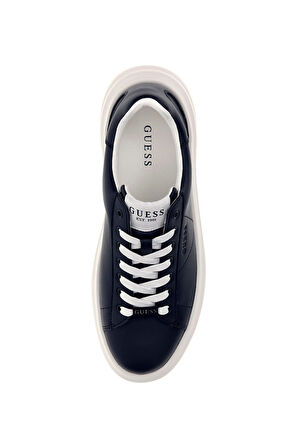Erkek Elba Deri Kalın Tabanlı Sneaker - Lacivert / Beyaz | 42