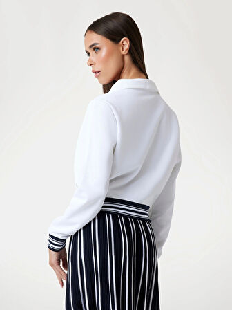 Guess Amaryllis Kadın Beyaz Aktif Sweatshirt V5GQ03KCYF2-G011