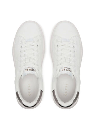 Guess Kadın Elbina Beyaz Metalik Sneaker