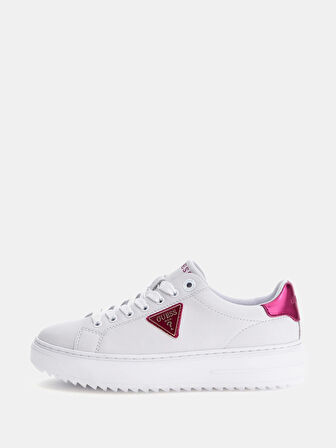 Guess Kadın Denesa Beyaz Metalik Detaylı Sneaker