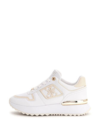 Guess Kadın Beyaz Koyaa 4G Ve Peony Logolu Sneaker