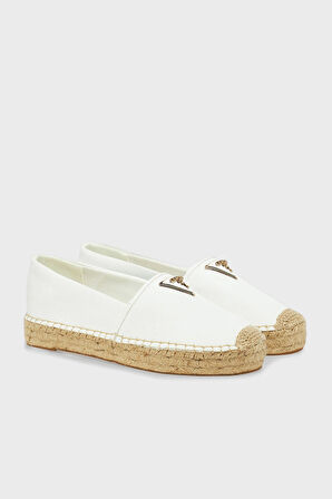 Guess Bayan Espadril FLJLND LEA14 WHITE