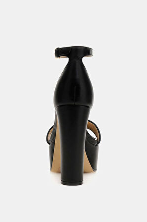 Kadın Settle Deri Ayakkabı - Siyah | 39