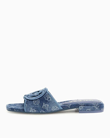 Guess Tarishae Denim Logolu Terlik