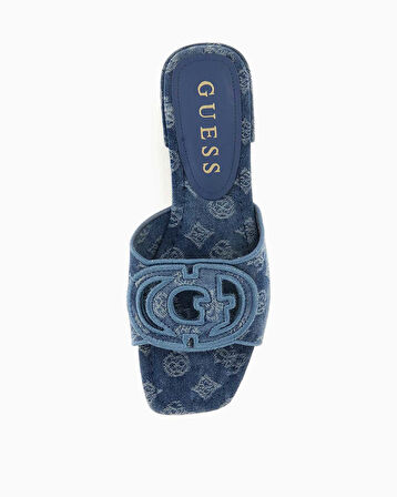 Guess Tarishae Denim Logolu Terlik