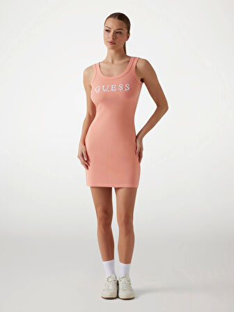 Guess Kadın Gri Sunflower Ribana Elbise