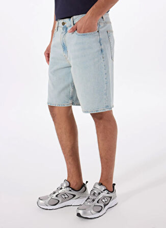 Erkek Regular Fit Desenli Denim Şort M4YD37D5M51GAL1 GJ REGULAR DENIM S