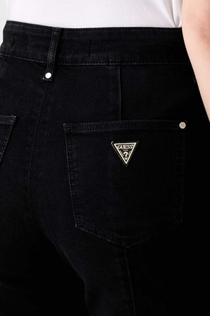 Guess New Faye Chino Jean W5RA0PD4PZ1 Kadın KOT PANTOLON W5RA0P D4PZ1 CBL1 SİYAH