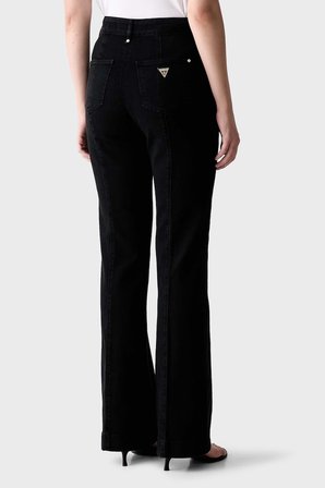 Guess New Faye Chino Jean W5RA0PD4PZ1 Kadın KOT PANTOLON W5RA0P D4PZ1 CBL1 SİYAH