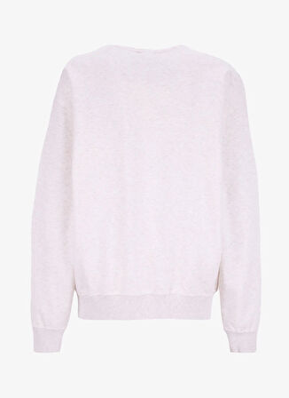 Guess Gömlek Yaka Krem Kadın Sweatshırt Roberta Kadın Aktif Sweatshirt