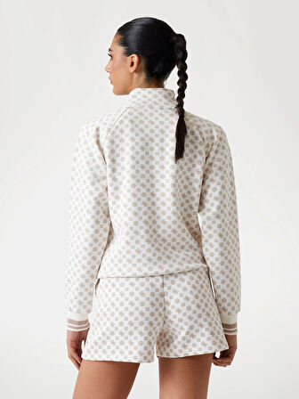 Guess Aggie Kadın Krem Aktif Scuba Sweatshirt V5YQ03KB212-P1MS