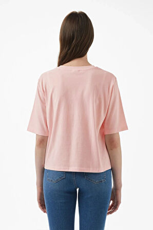 Guess Colette Kadın Bej Aktif Boxy Fit T-Shirt V4BI21I3Z14-G6I1