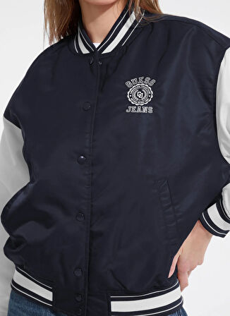 Guess Jeans Standart Lacivert Kadın Ceket Guess Jeans Kadın Bomber Ceket