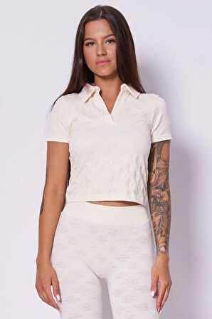 Guess Peony Kadın Krem Aktif Top V5YP10Z3OA0-F0EQ