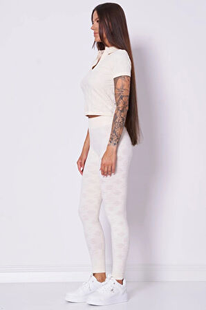 Guess Peony Kadın Krem Aktif Top V5YP10Z3OA0-F0EQ