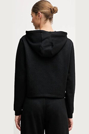 Kadın Peony Aktif Kapüşonlu Sweatshirt - Siyah | S