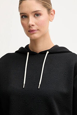 Kadın Peony Aktif Kapüşonlu Sweatshirt - Siyah | S