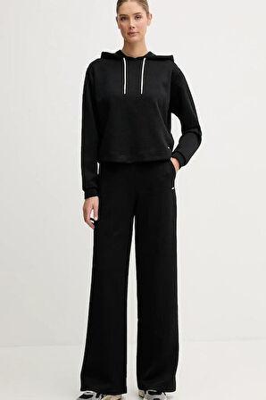 Kadın Peony Aktif Kapüşonlu Sweatshirt - Siyah | S