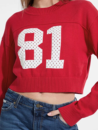 Guess Jeans Kadın Kırmızı Triko W5YR33Z3HM1-G585