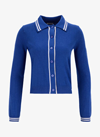 Guess Jeans Mavi Kadın Hırka Guess Jeans Kadın Yün Karışımlı Tri