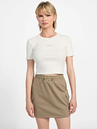 Guess Carla Kadın Krem Aktif Top V5YP08K8RT2-A10F