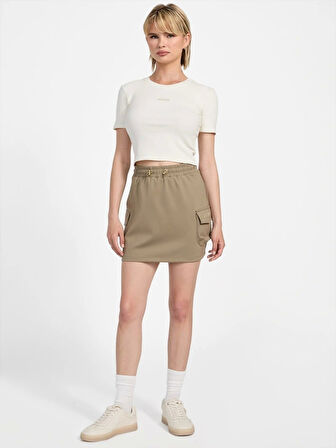 Guess Carla Kadın Krem Aktif Top V5YP08K8RT2-A10F