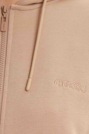 Kadın Maryella Kapüşonlu Kolu Şeritli Sweatshirt - Bej | L