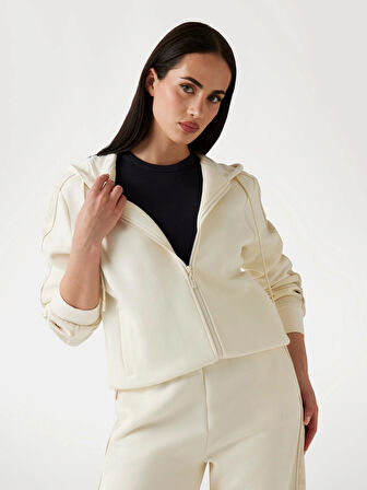 Guess Maryella Kadın Beyaz Aktif Sweatshirt V5YQ00KB3P2-G1O6