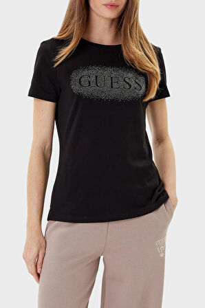 Guess Bayan T Shirt V5YI08 J1314 JBLK