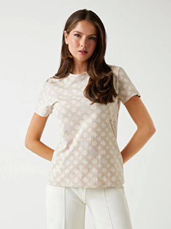 Guess Gloria Kadın Çok Renkli Aktif Regular Fit T-Shirt V5YI04I3Z14-P1MJ