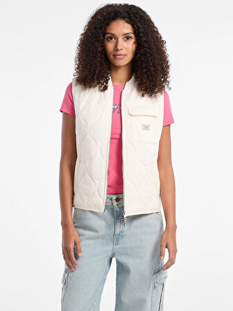 Guess Jeans Kadın Beyaz Yelek W5YN76WHG02-G054