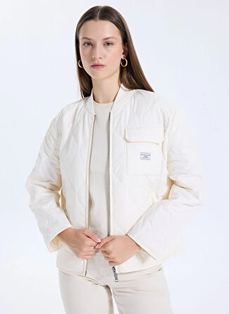 Guess Jeans Beyaz Kadın Mont Guess Jeans Kadın Mont