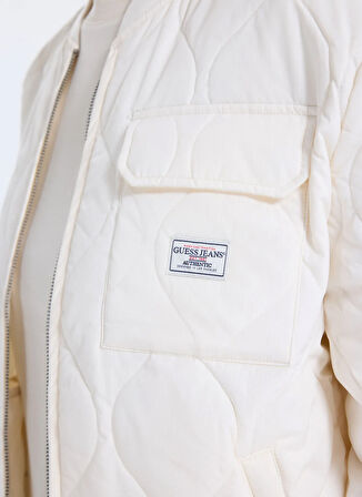 Guess Jeans Beyaz Kadın Mont Guess Jeans Kadın Mont