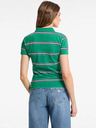 Guess Jeans Kadın Çok Renkli Slim Fit Polo T-Shirt W5YP40KCYR1-S83J