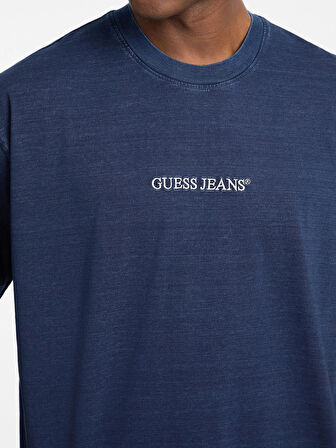 Guess Jeans Erkek Lacivert Oversize Fit T-Shirt M5YI11KCTG1-BL1N