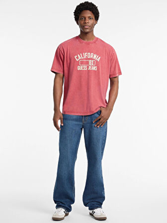 Guess Jeans Erkek Kırmızı Oversize Fit T-Shirt M5YI52K8HM0-G585