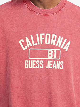 Guess Jeans Erkek Kırmızı Oversize Fit T-Shirt M5YI52K8HM0-G585