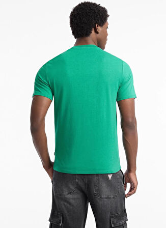 Guess Jeans Bisiklet Yaka Baskılı Yeşil Erkek T-Shirt M5YI05K8HM0-A899 Guess Jeans Erkek