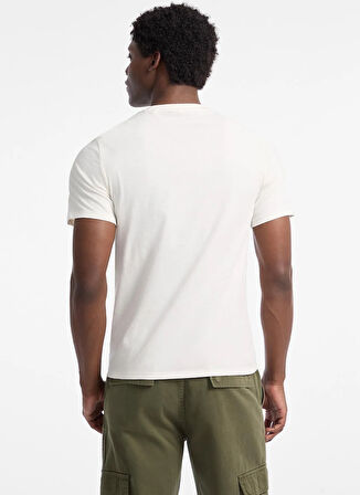 Guess Jeans Bisiklet Yaka Baskılı Ekru Erkek T-Shirt M5YI05K8HM0-G054 Guess Jeans Erkek
